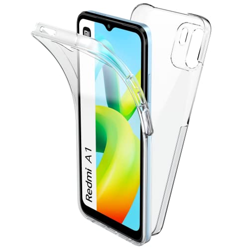 Oududianzi Funda Compatible con Xiaomi Redmi A1, Protectora Transparente Ultrafina de 360 Grados, TPU Frente y PC Back - Transparente