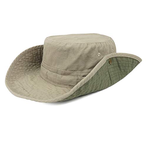 Phaiy Bucket Hat Wide Brim Uv Protection Sun Hat Boonie Hats Fishing Hiking Safari Outdoor Hats For Men And Women Khaki #TOP2