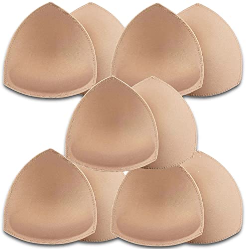 Image of TAOHUA GARDEN 5 Pairs Bra Pads Inserts,Removable,Breathable, Air Cotton,Foam Sponge