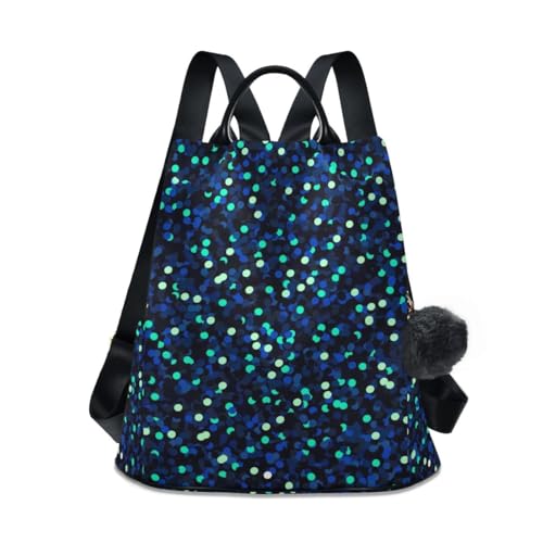 Sac à dos bleu marine pailleté haut de gamme avec poche antivol dos