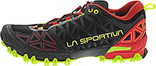La Sportiva Bushido II, Zapatillas para Correr Hombre, Black/Goji, 40 EU