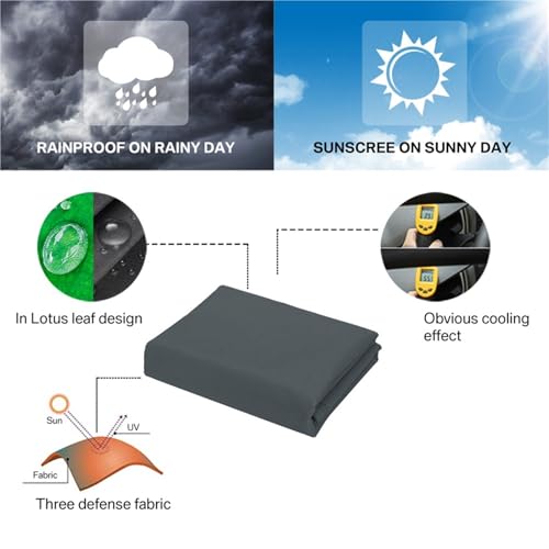 Voile d'ombrage triangulaire imperméable pour protéger la terrasse de la pluie fine - 7