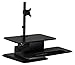 Mount-It! Standing Desk Converter with Monitor Mount | Height Adjustable Workstation with Keyboard Tray, Ergonomic, Free Standing, Easy Installation, Black
