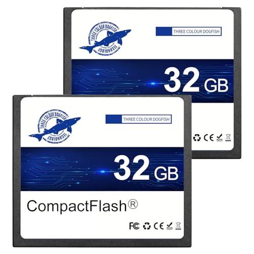 Image of Dogfish Compact Flash Memory Card 32GB 2PACK 400X FAT32 CF Cards for Vintage Digital Camera