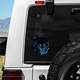 Glowing Wolf Sticker – Fierce Animal Vinyl Decal for Cars, Windows, Laptops – Waterproof for Outdoor Use, Gift for Wolf Lovers, Fantasy Fans 6 Inch