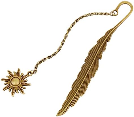 CORUPUOI Metal Feather Bookmarks for Kids Girls Women Men Book Marks for Book Accessories for Reading Lovers Cool Cute Vintage Marker