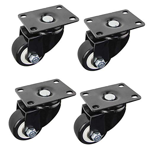 AZWE Möbel Rollen 2,5 Zoll Möbel Silent Pu Rollen Universal Schwenkschrank Rad 100 kg pro Rad...