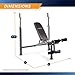 Marcy Competitor Adjustable Olympic Weight Bench with Leg Developer for Weight Lifting and Strength Training CB-729, Black