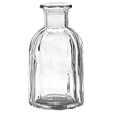 Material: Glas klar Annastore 6 x Vasen aus Glas in geriffelter Optik, klar H 13,5 cm - Glasvasen Vintage - Blumenvasen - Dekoflaschen - Glasflaschen