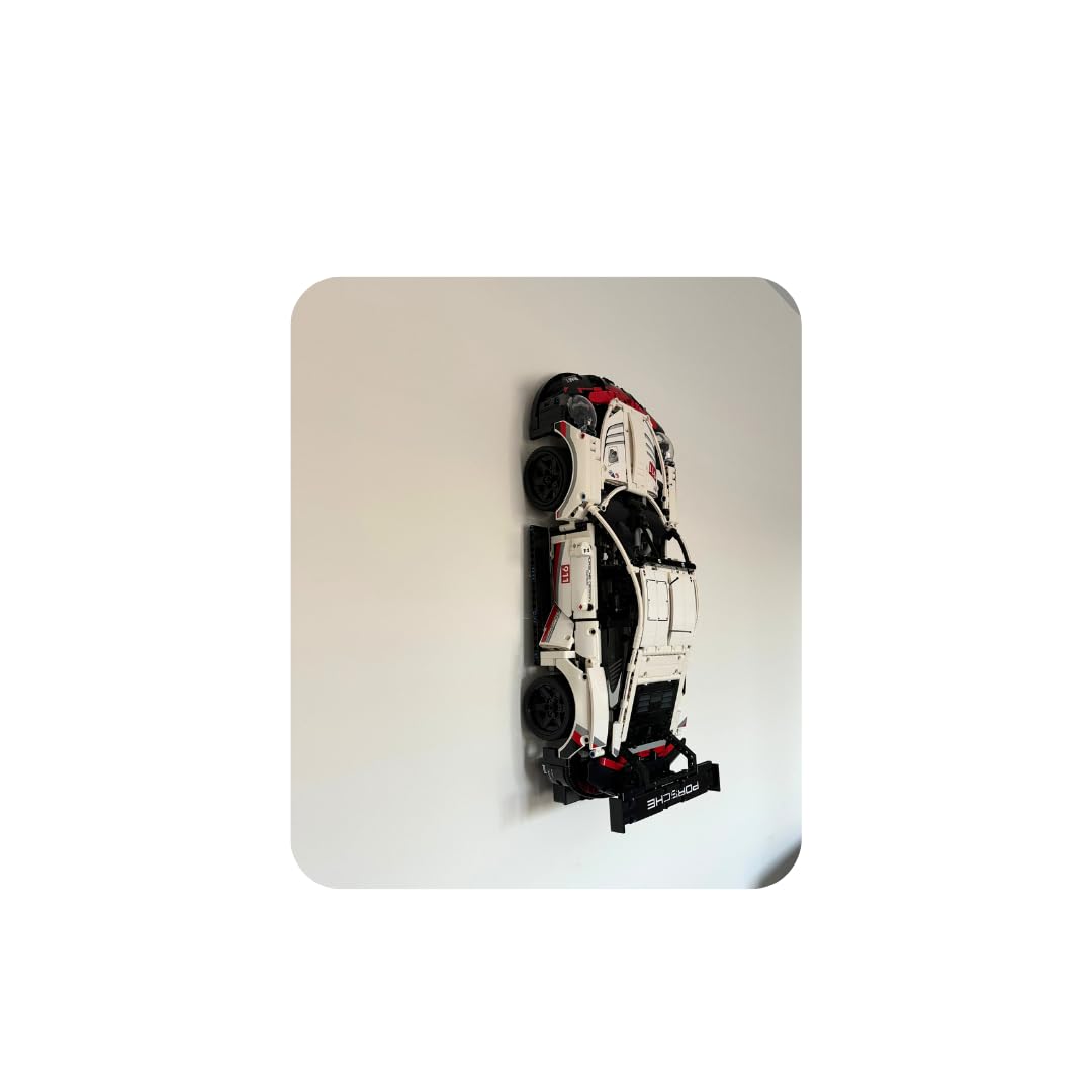 Threedimensionaldesigns Wall Mount compatible with the Technic Porsche 911 RSR 42096 Wall Display Bracket Hook - UK Made