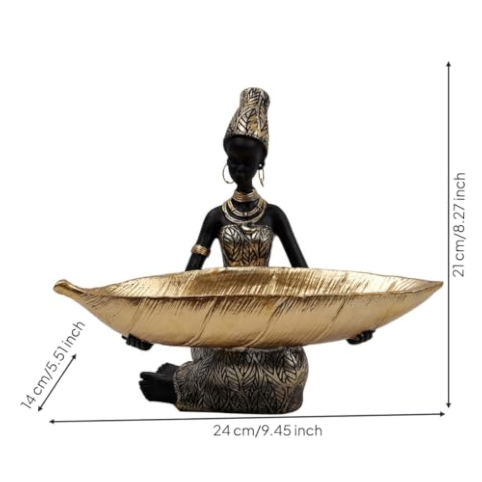 Sculptural Resin Decorative Storage Tray