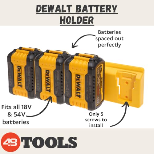 Support de batterie Dewalt Flexvolt mural robuste accessoire rangement garage et van