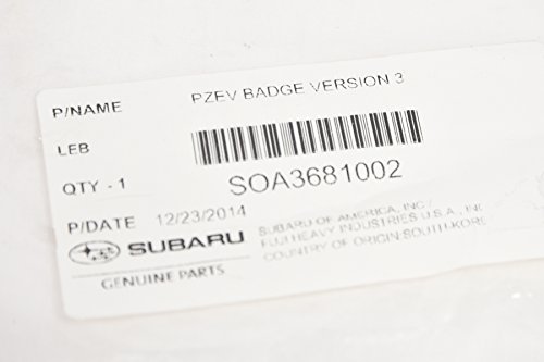 Emblema Subaru PZEV original con referencia SOA3681002 para maletero 3