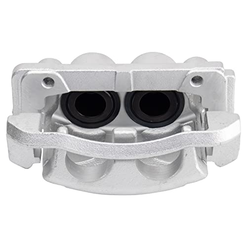Image of TRQ Front Brake Caliper Set Zinc Coated Brackets Hardware Compatible with 2004 Ford F 150
