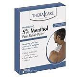TheraCare Cold Hot Medicated Patch | 5% Menthol | Neck, Shoulder, Small Areas | 4.6” x 3.1” | 5-Count