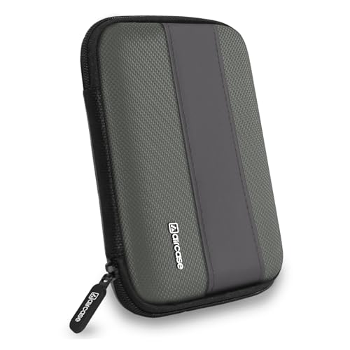 Image of AirCase Rugged Hard Drive Case for 2.5-inch Western Digital, Seagate, Toshiba, Portable Storage Shell for Gadget Hard Disk USB Cable Power Bank Mobile Charger Earphone, Waterproof (Grey)