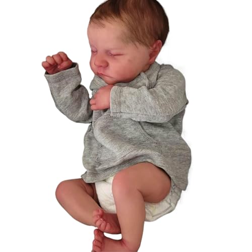 QXYIXZ Boneca Bebe Reborn Realista Menino -Bebê Reborn Menino Feito em Bebe Reborn Silicone Solido,F