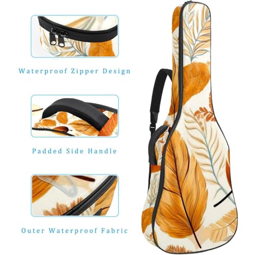 JRHEJTFZ Housse pour guitare acoustique de 1,9 cm d’épaisseur – Imperméable – Durable et élégant – Feuilles de Thanksgiving, Multicolore., 42.9×16.9×4.7 in, Motif imprimé tendance - Les Beatles, Paul McCartney, John Lennon, RIngo Starr, George Harrison JRHEJTFZ Housse pour guitare acoustique de 1,9 cm d'épaisseur - Imperméable - Durable et élégant - Feuilles de Thanksgiving, Multicolore., 42.9x16.9x4.7 in, Motif imprimé tendance – Image 5