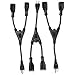 Melca Outlet Splitter Short Extension - 4 Power Cord Pack
