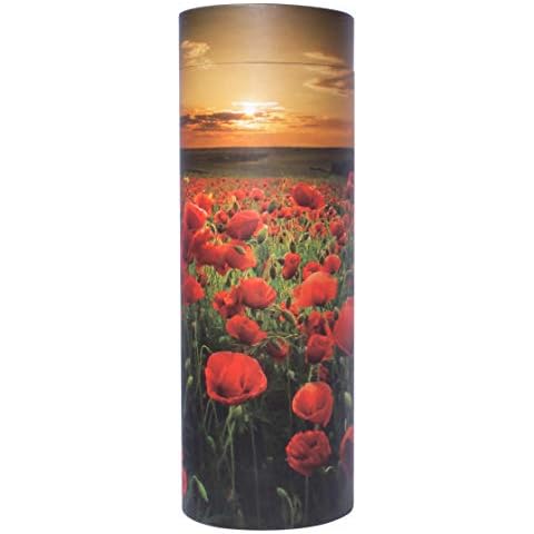 Eco-friendly Biodegradable Cremation Urn - Poppy Sunset Cover