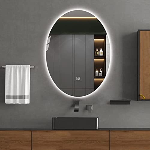 Protezione ambientale ad alta definizione da 5 mm, design a specchio argento senza rame, ovale senza cornice, elevata nitidezza dell'immagine, nessuna deformazione, punti anti-neri, durata della vita di oltre 50.000 ore, illuminazione visiva confortevole, un must per gli amanti della bellezza.