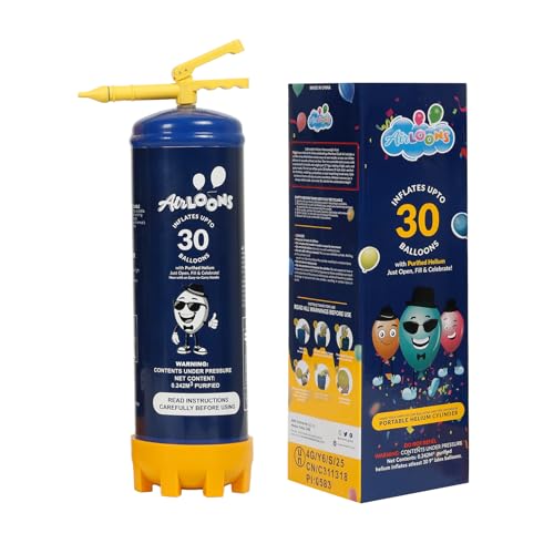 Airloons Helium Balloon Canister Disposable Helium Gas Tank for Balloons Inflates Up to 30 x 9 Latex Portable Party Helium Kit for Birthdays Weddings & Events