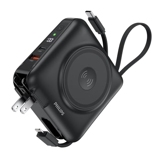 Amazon | Philips(フィリップス) モバイルバッテリー コンセント一体型