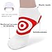 Bullseye Target Bulls Eye Red White Unisex Cute Ankle Socks Athletic Low Cut Breathable No Show Sock Funny Stocking