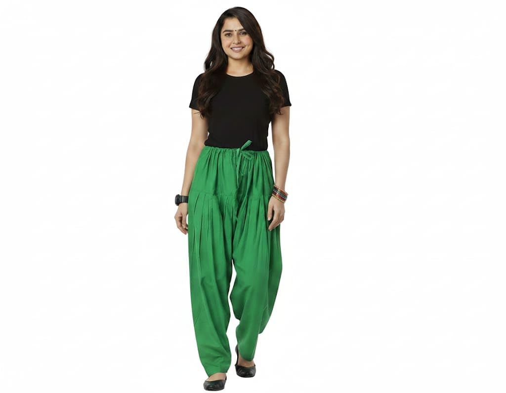 Women's Cotton semi Patiyala Pants Loose Fit-picture-14