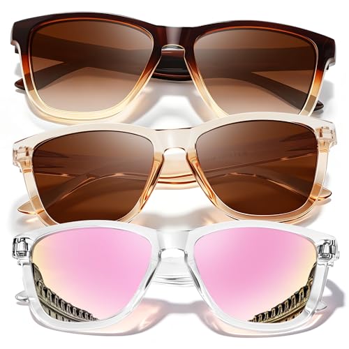 Image of Polarized Sunglasses for Women Trendy Womens Sunglasses Classic Retro Designer Sun Glasses UV Protection Shades