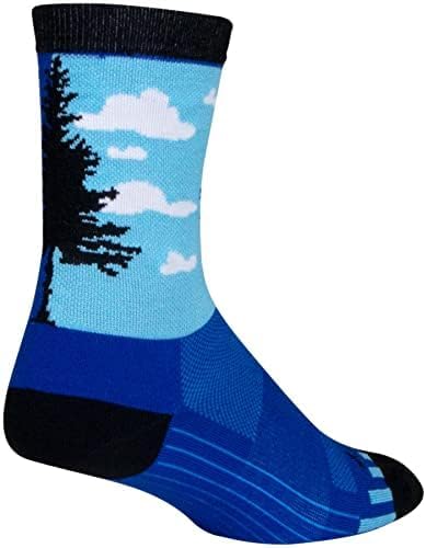 SockGuy Crew 6in Night & Day Cycling/Running Socks (Night & Day - L/XL) - Image 2