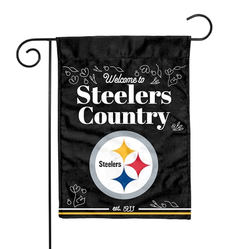 Rico Industries NFL Football Pittsburgh Steelers 13" x 18" Double Sided Garden Flag