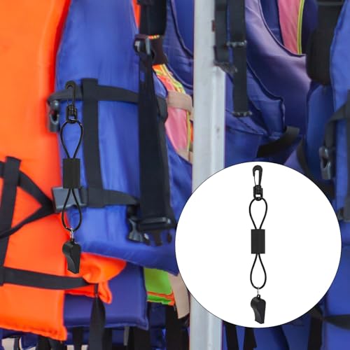 2pcs Whistle with Lanyard for Safety Boat, Plastic Loud Blast Emergency Survival Whistle for Boating Kayaking Camping Hiking Hunting Rescue Signaling Life Jacket Accessories