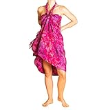 rosa pink ocker grau PANASIAM Sarong B016 pinkish dream, L