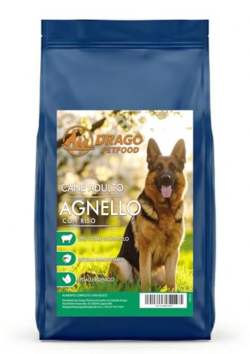DRAGO PETFOOD - Pienso para perro adulto - cordero con arroz - Fórmula hipoalergénica y digeribilidad natural - Saco de 1,5 kg