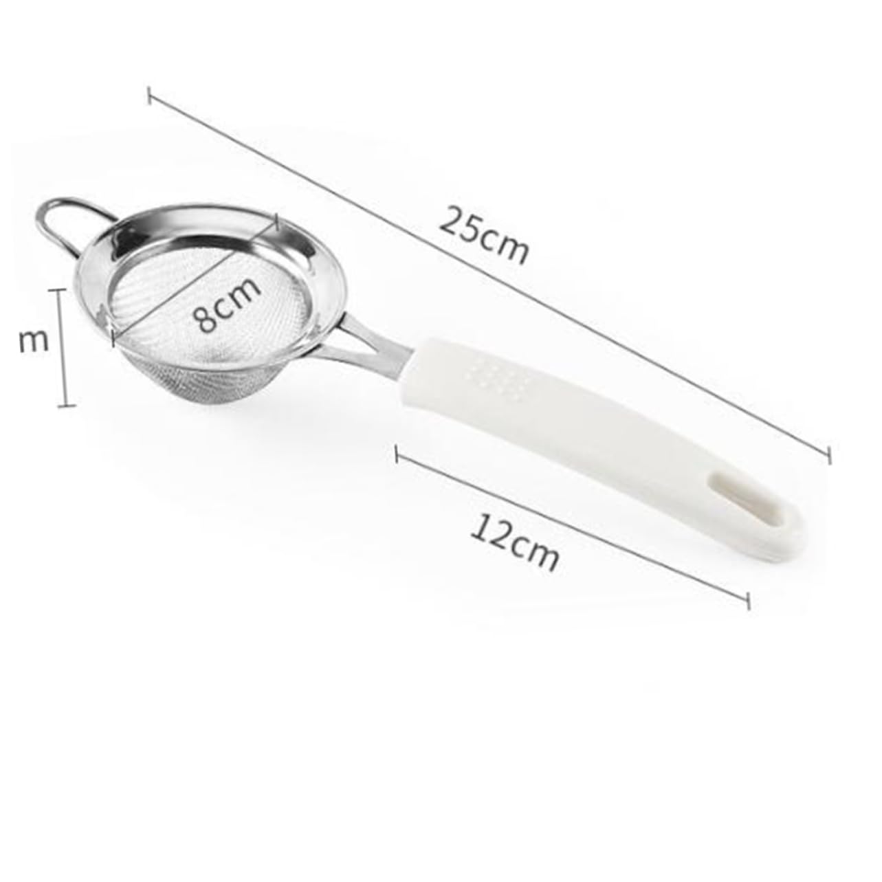 LALADEFIEE 1pc Stainless Steel Mesh Flour Sifter Egg Whisk Blender Manual Sifting Strainer for Baking for Powdered Sugar Icing Cocoa and More