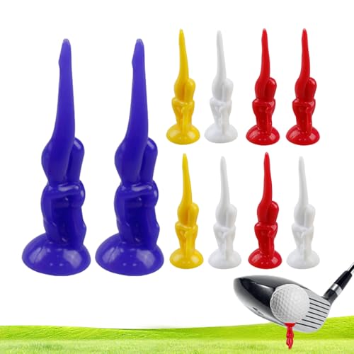 Tees De Golf - 10 Piezas De Herramientas De Entrenamiento Portátiles,Tees De Golf Divertidos Deportivos | para Swing Campo Césped Competición Práctica Interior Exterior Hombres Mujeres Atletas
