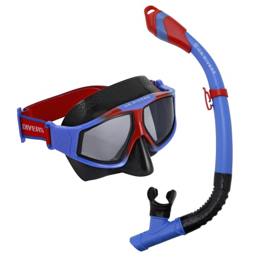 US Divers Combo Avila Blue Red Lenses Dark Cover