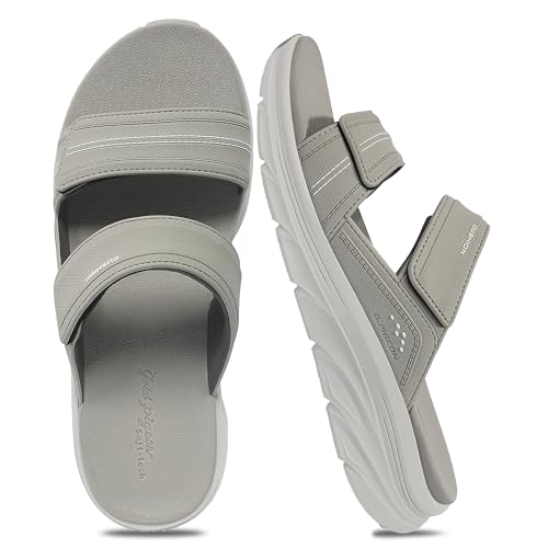 Gold Pigeon Shoes EVA Ultra Cushion Women's Slides Lightweight Comfortable Padded Adjustable Sandal for Women Size 8-8.5 * 3738 Grey -39