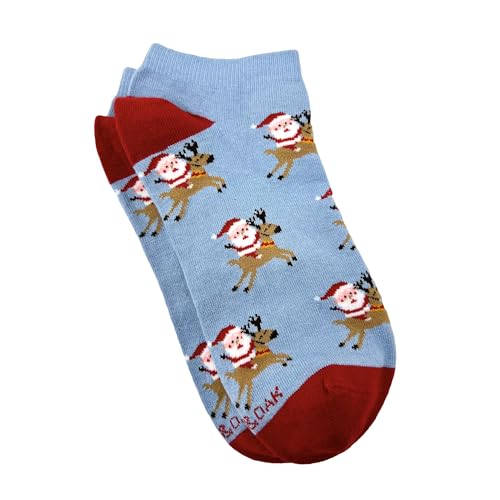 Image of Mint & Oak Low Cut Ankle Women Socks, Christmas Gift Quirky Socks For Friends, Cute Funky Socks, Christmas Secret Santa Gifts For Women