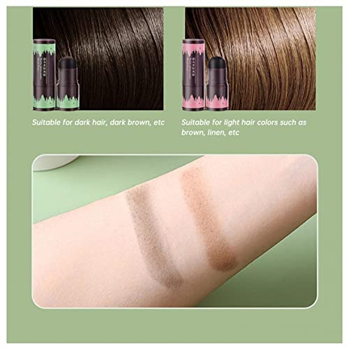 Hairline Shadow Powder Stick Black/Brown Hair Root Powder Waterproof Natural Look Quick Cover Hair Root Concealer Sponge Pen #TOP4
