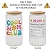 Cool Mom Club 16oz Frosted Glass Cup - Ideal Mother's Day, Birthday Gift for Mom from Daughter, Son, Kids, Mama Glass Cup with Straw, Cute Mommy Christmas Gifts for Mommy, Cool Gifts for Your Mama
