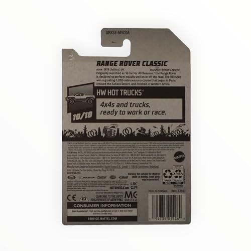 Hot Wheels Range-Rover Classic, [red] 245/250 Hot Trucks 10/10 Factory Sealed Exclusive