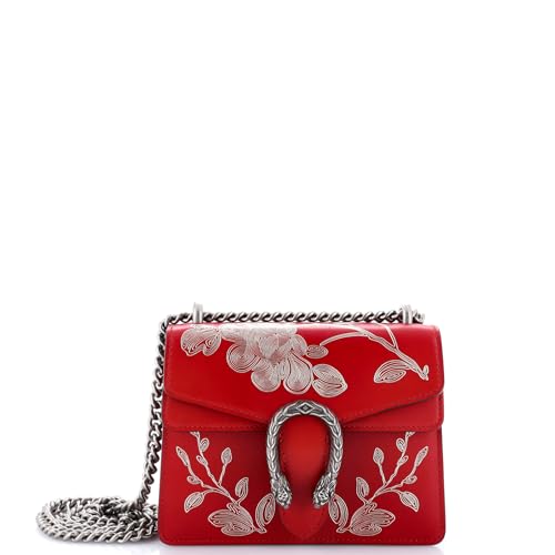 Pre-Loved Dionysus Bag Limited Edition Painted Leather Mini, Red