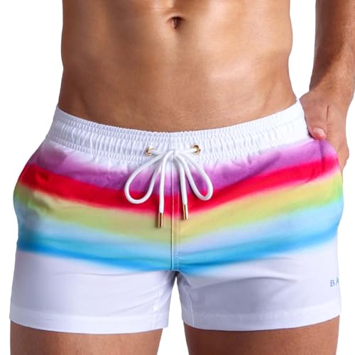 Bang Men's Swimwear - Show Shorts - Stretchy Quick-Dry Elasticated Waitsband Shorter Length Beach Trunks