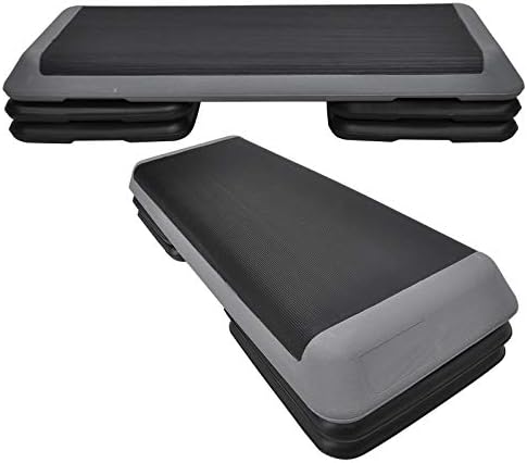Aerobic Step - 110cm*40cm Cardio Exercise Stepper - 4 Risers + 1 Black ...