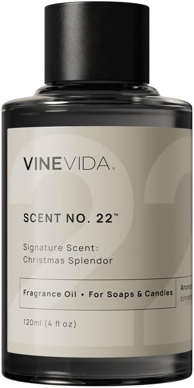 VINEVIDA [4oz] Christmas Splendor Fragrance Oil, Holiday Scents for Candle Making - Made in USA Scents for Candle Making - Christmas Fragrance Oil