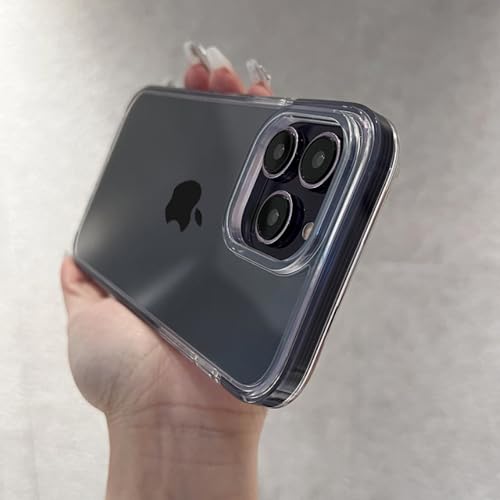 Coque de luxe iPhone 14 Pro violette transparente en acrylique rigide et silicone