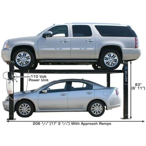 Atlas® Garage Pro 8000 Portable Hobbyist 8,000 Lbs. Capacity 4 Post Lift - Image 7