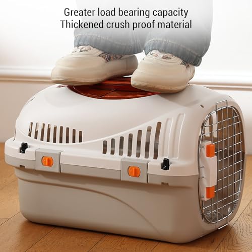 Dilwe Hartschalen-Kunststoff-Hundebox für Airline-Katzen für Reisen, Tragbare Tierhütte Im Freien – Bild 6